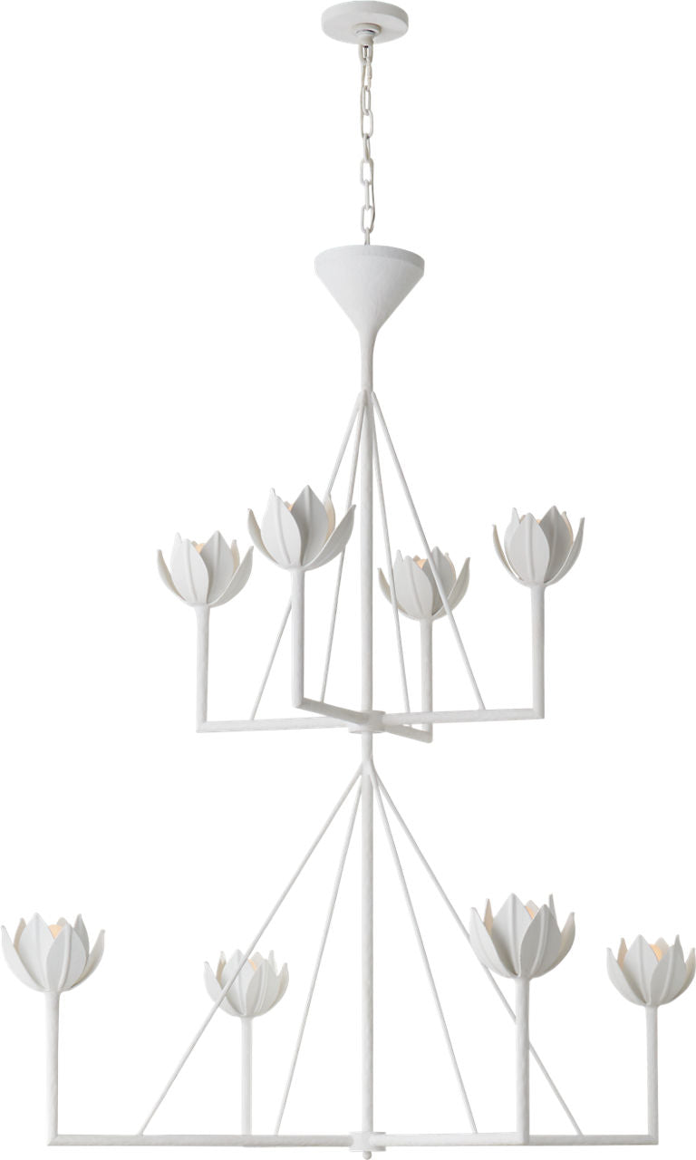 Alberto Large Two Tier Chandelier | Plaster White