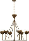 Alberto Large Low Ceiling Chandelier | Antique Bronze Leaf