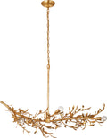 Mandeville Linear Chandelier | Antique Gold Leaf
