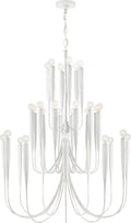 Acadia Large Chandelier | Plaster White