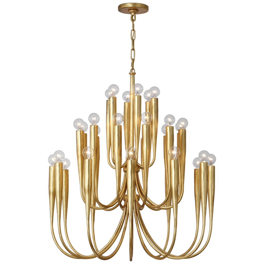Acadia 30" Medium Chandelier | Antique Gold Leaf