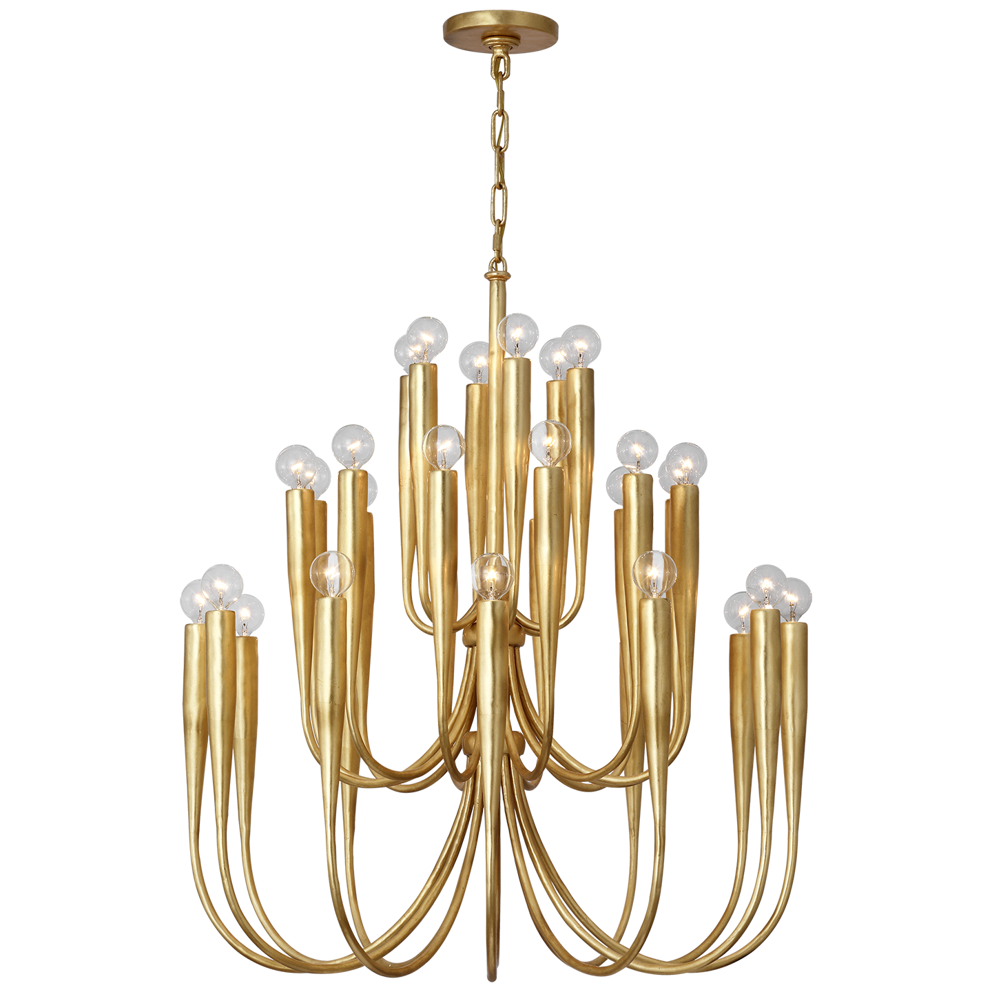 Acadia 30" Medium Chandelier | Antique Gold Leaf