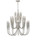 Acadia 30" Medium Chandelier | Burnished Silver Leaf