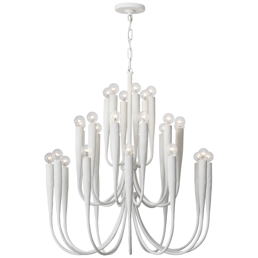 Acadia 30" Medium Chandelier | Plaster White