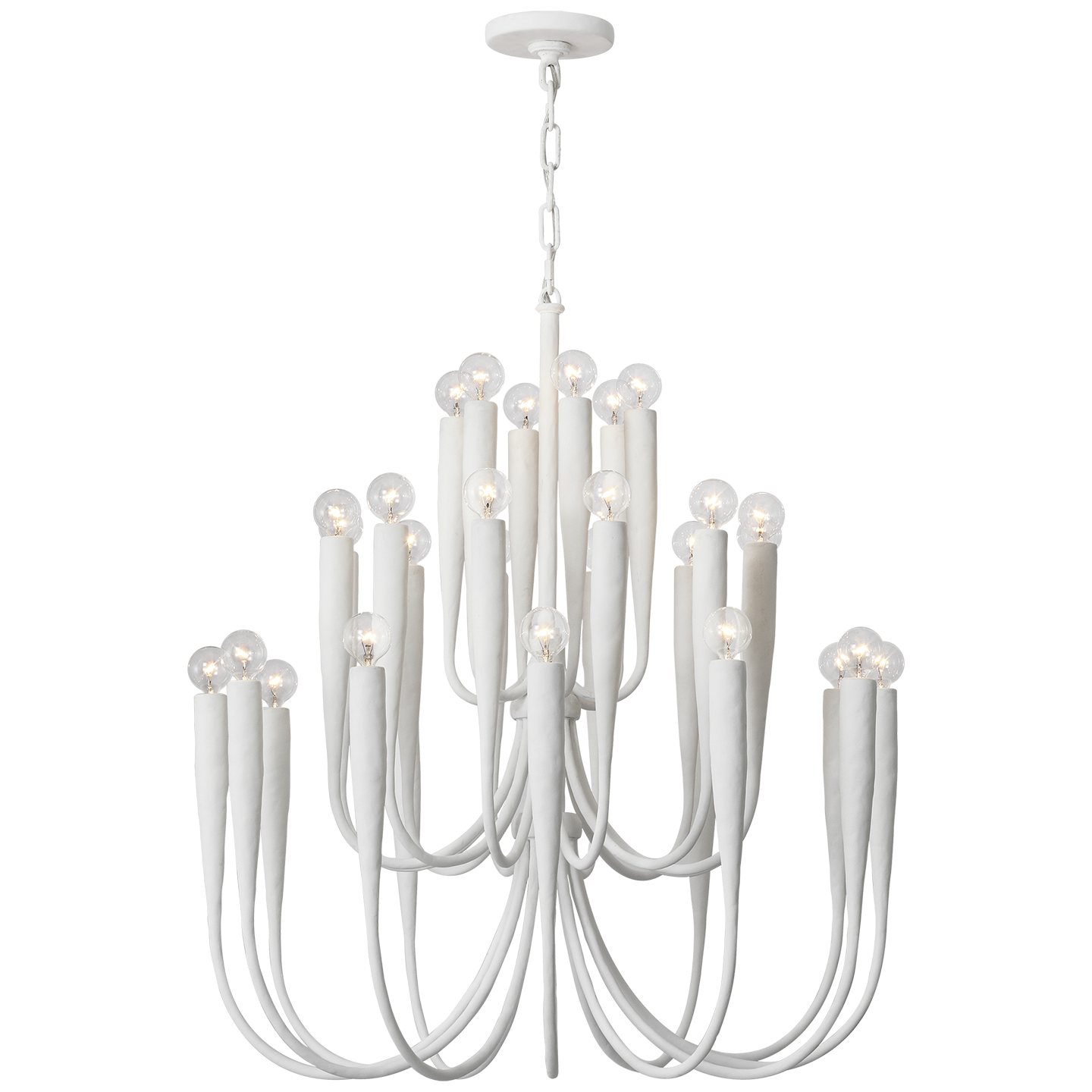 Acadia 30" Medium Chandelier | Plaster White