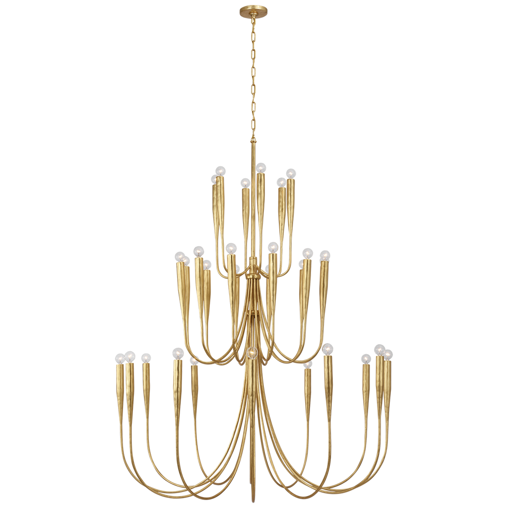 Acadia 52" Grande Chandelier | Antique Gold Leaf