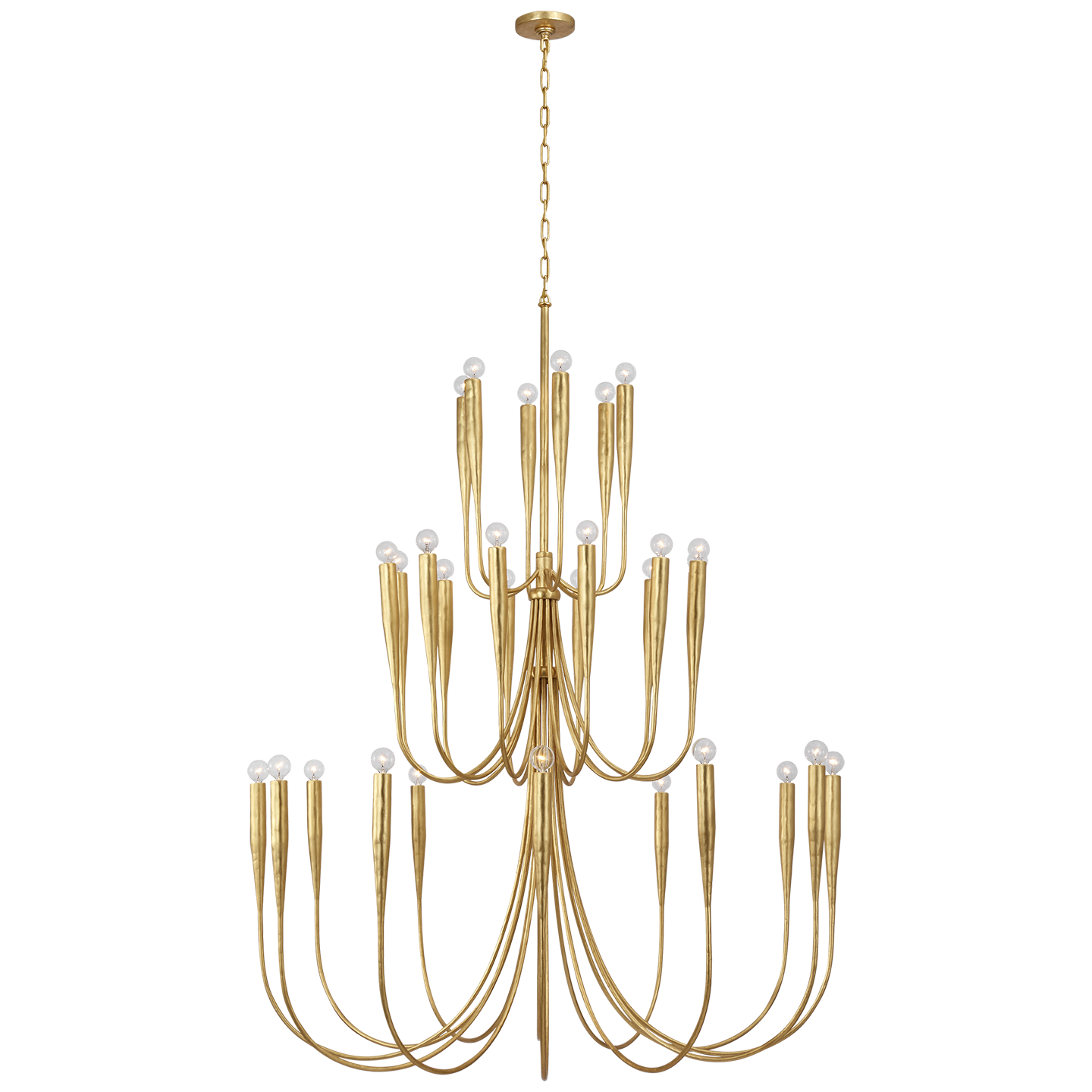 Acadia 52" Grande Chandelier | Antique Gold Leaf
