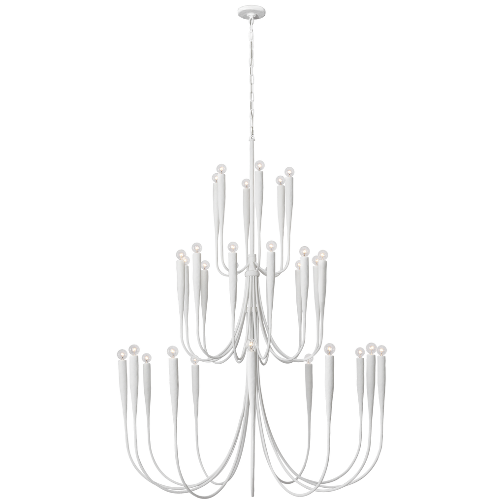Acadia 52" Grande Chandelier | Plaster White