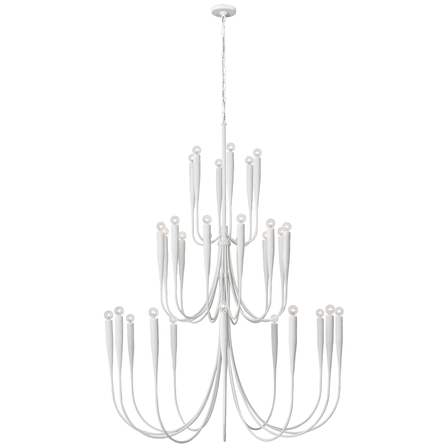 Acadia 52" Grande Chandelier | Plaster White