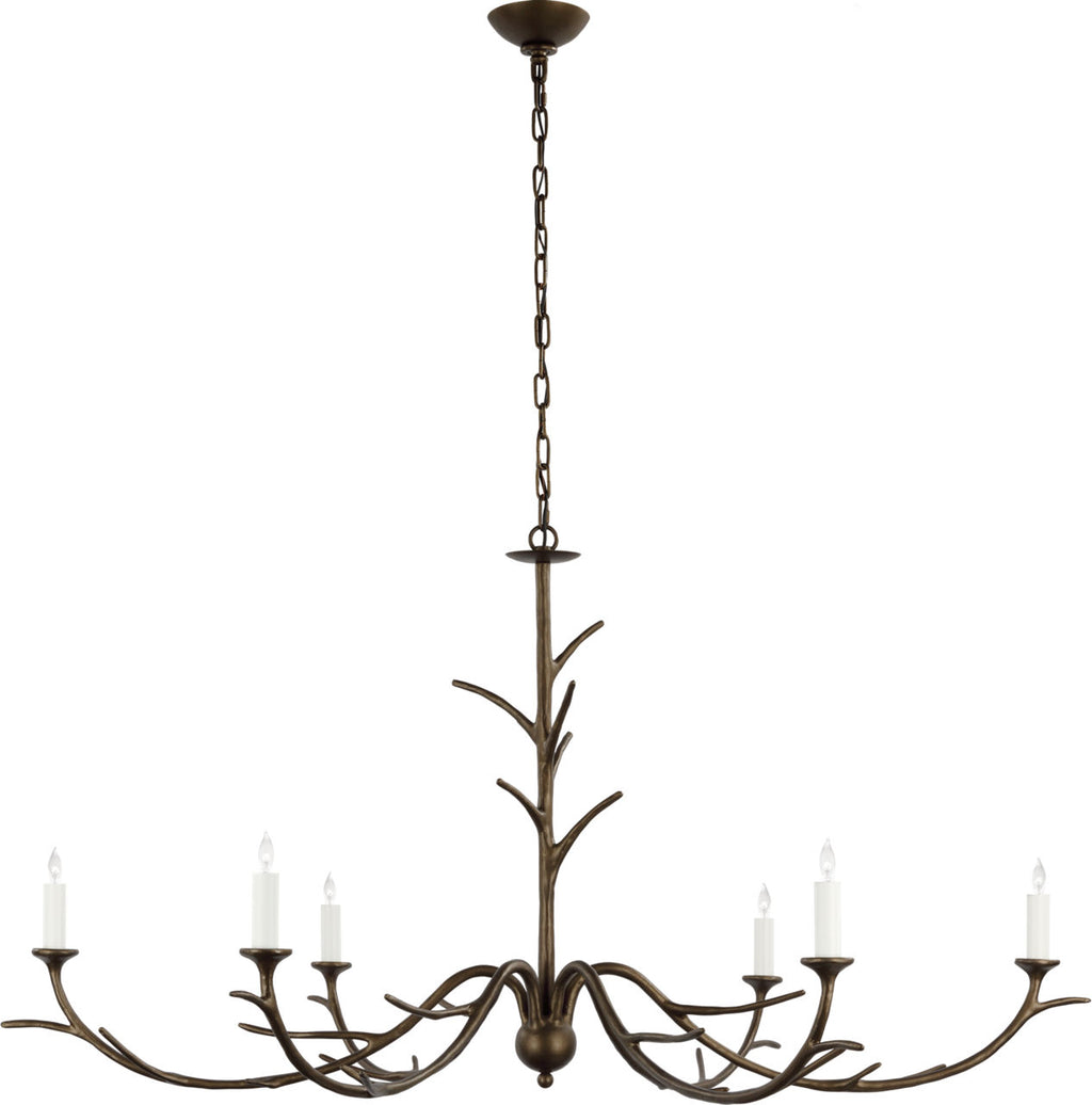 Iberia Large Chandelier | Antique Bronze Leaf