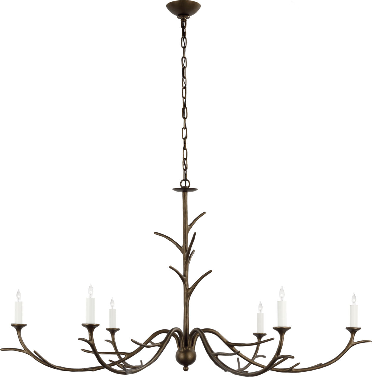Iberia Large Chandelier | Antique Bronze Leaf