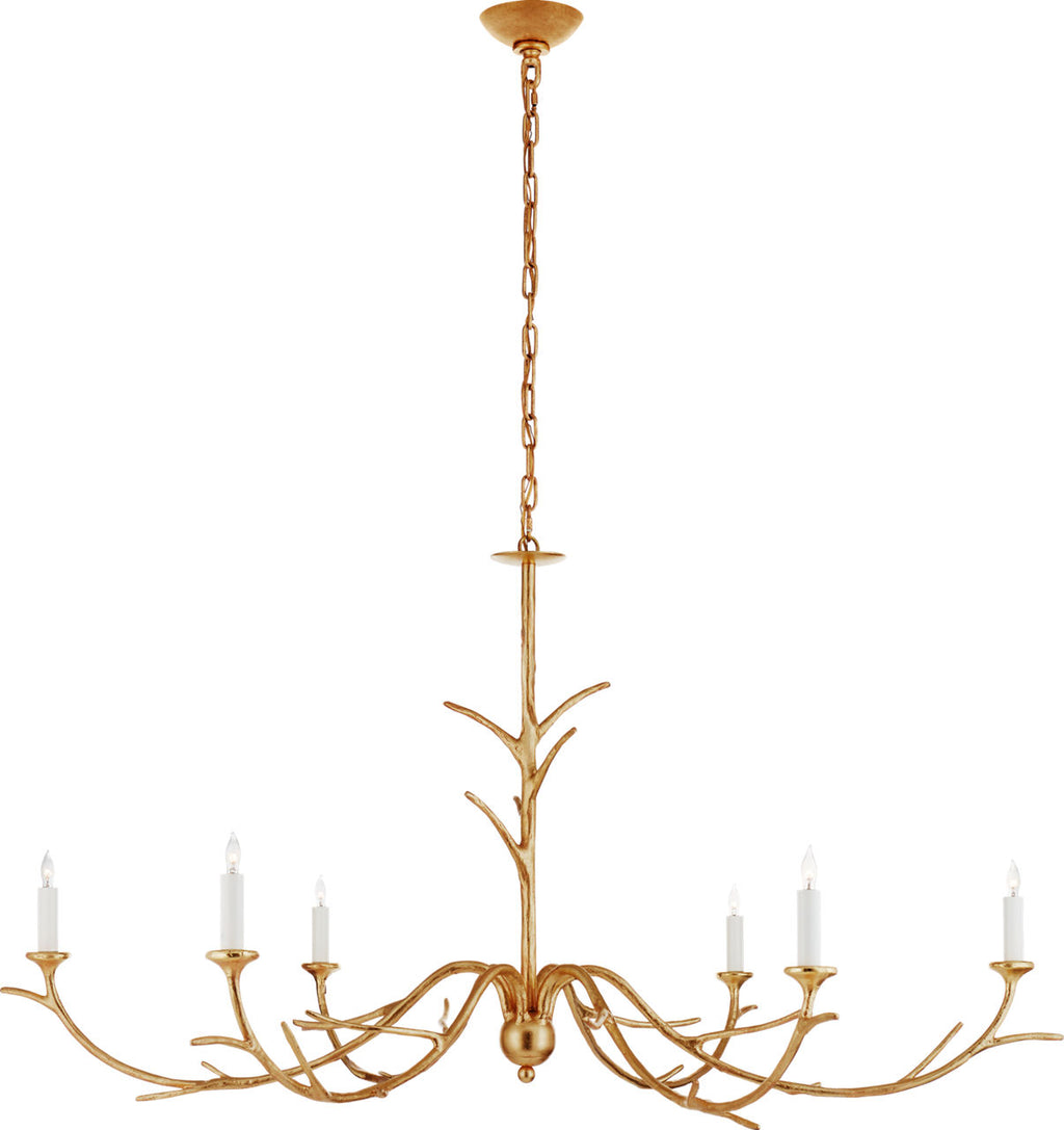 Iberia Large Chandelier | Antique Gold Leaf