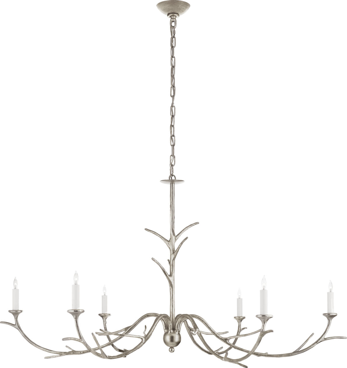 Iberia Large Chandelier | Burnished Silver Leaf