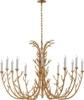 Silva Grande Chandelier | Antique Gold Leaf
