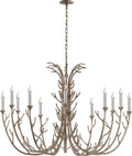 Silva Grande Chandelier | Burnished Silver Leaf