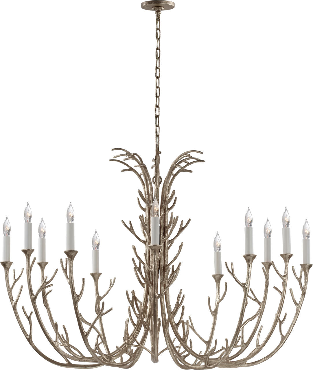 Silva Grande Chandelier | Burnished Silver Leaf
