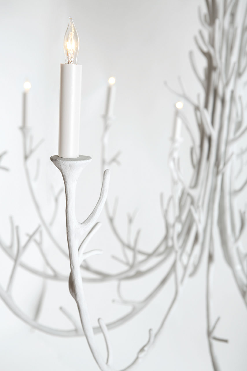 Silva Grande Chandelier | Plaster White
