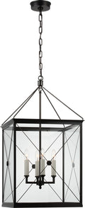 Rossi Medium Lantern | Bronze | Clear Glass