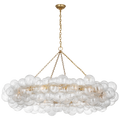 Talia 63" Ring Chandelier | Gild and Clear Swirled Glass