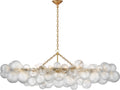 Talia Large Linear Chandelier | Gild | Clear Swirled Glass