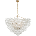 Talia 46" Chandelier | Gild and Clear Swirled Glass