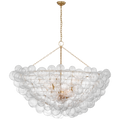 Talia 66" Chandelier | Gild and Clear Swirled Glass