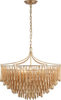 Vacarro Medium Chandelier | Antique Gold Leaf
