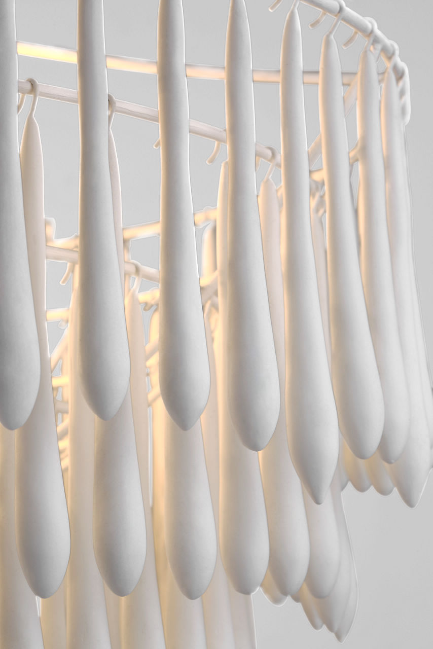 Vacarro Medium Chandelier | Plaster White