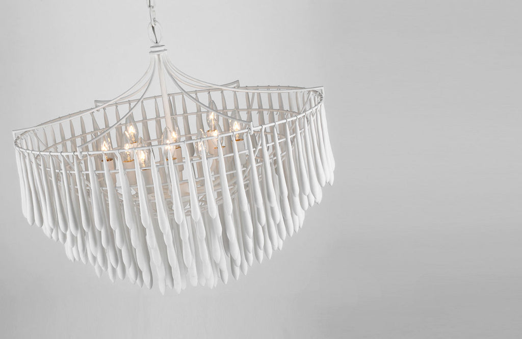 Vacarro Medium Chandelier | Plaster White