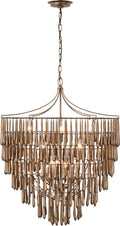 Vacarro Large Chandelier | Antique Bronze Leaf