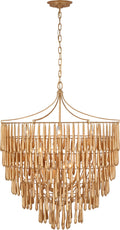 Vacarro Large Chandelier | Antique Gold Leaf