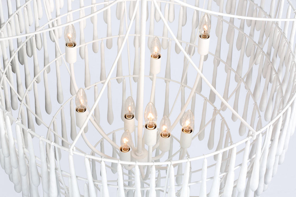 Vacarro Large Chandelier | Plaster White