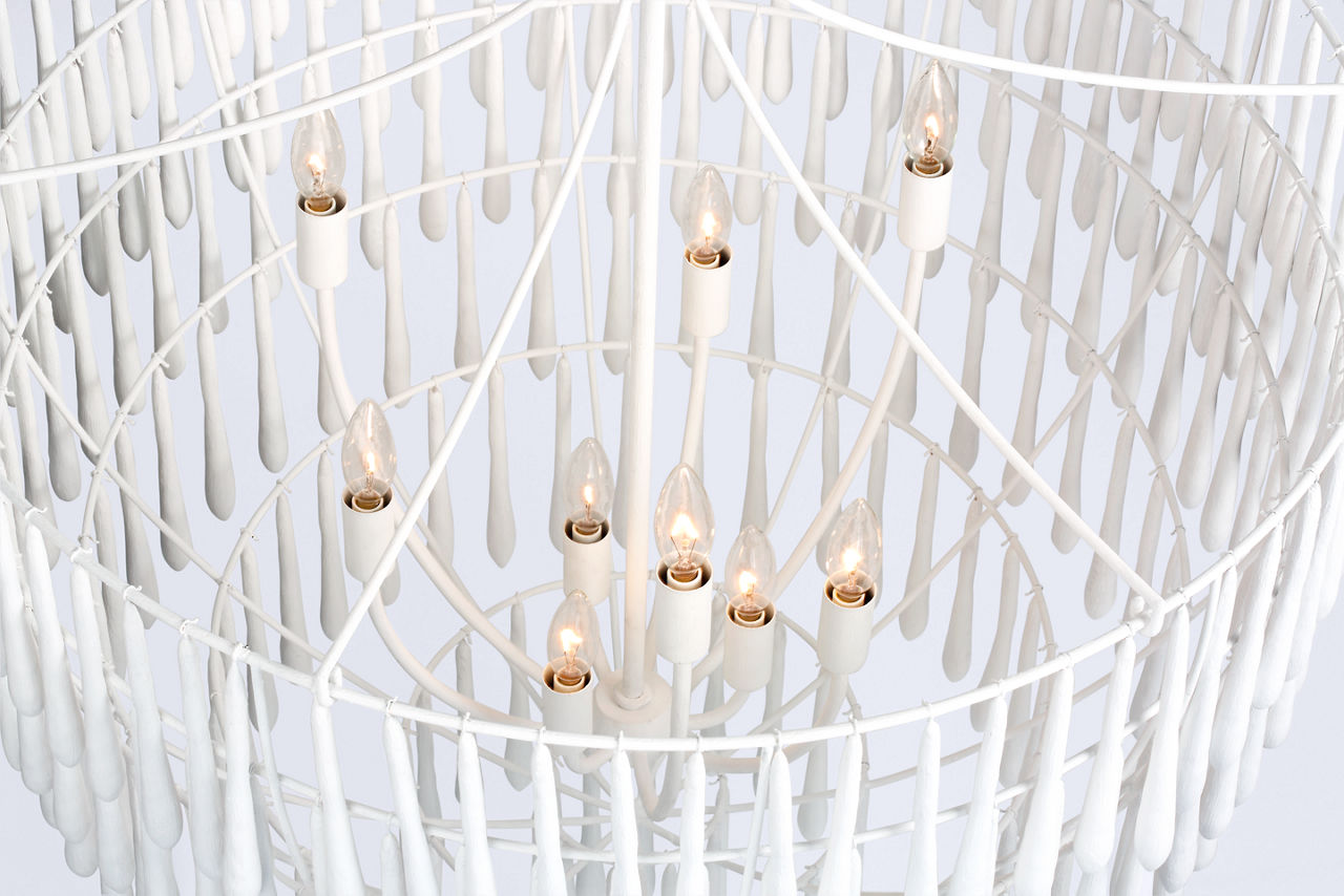 Vacarro Large Chandelier | Plaster White
