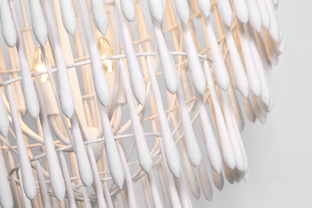 Vacarro Large Chandelier | Plaster White