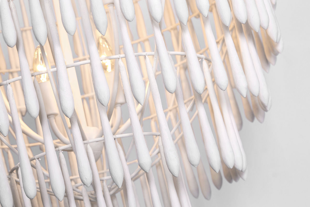 Vacarro Large Chandelier | Plaster White