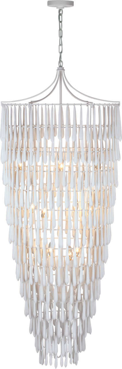Vacarro Tall Cascading Chandelier | Plaster White