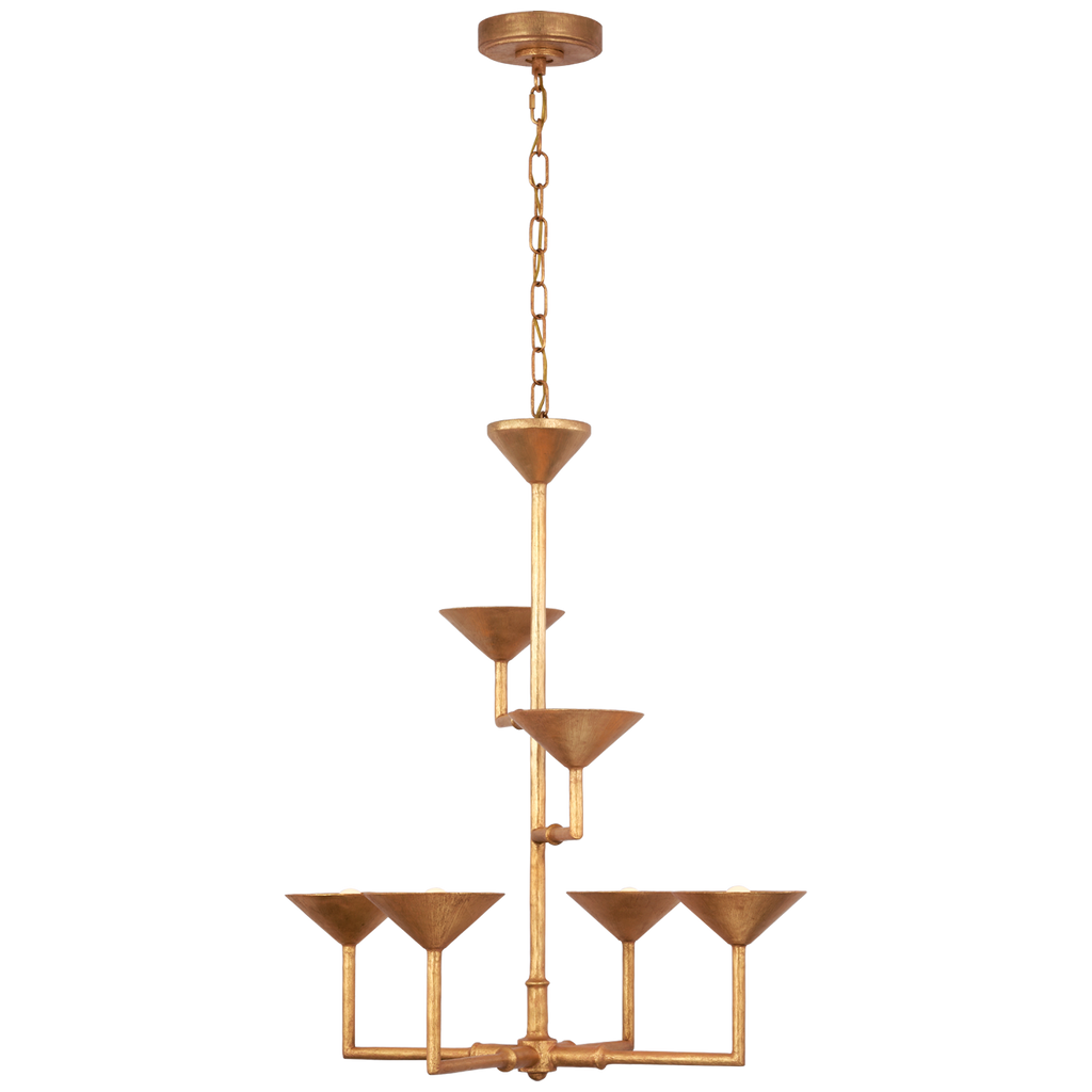 Eleanor 30" Chandelier | Antique Gold Leaf