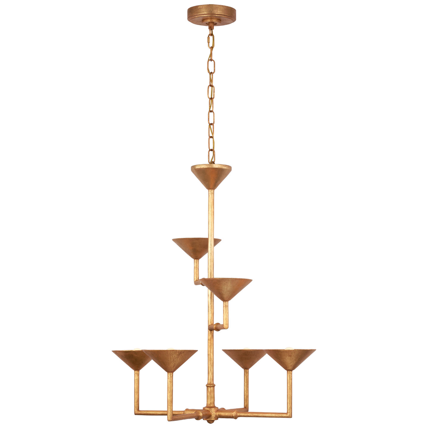 Eleanor 30" Chandelier | Antique Gold Leaf