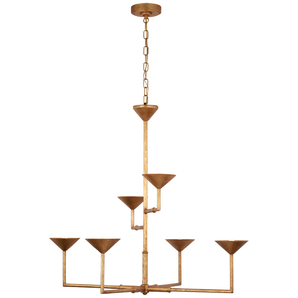 Eleanor 47" Chandelier | Antique Gold Leaf