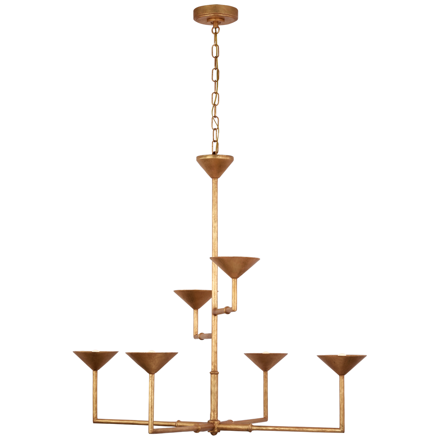 Eleanor 47" Chandelier | Antique Gold Leaf