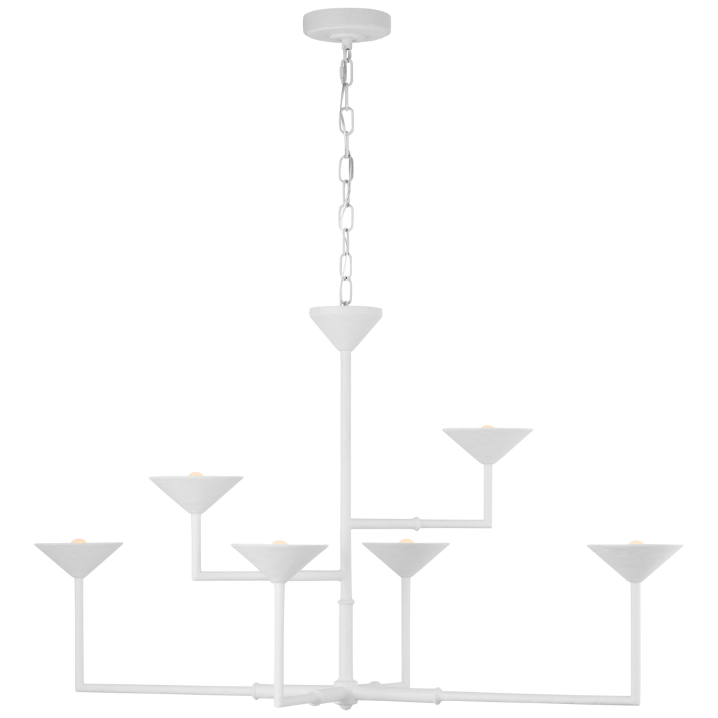 Eleanor 53" Asymmetric Chandelier | Plaster White
