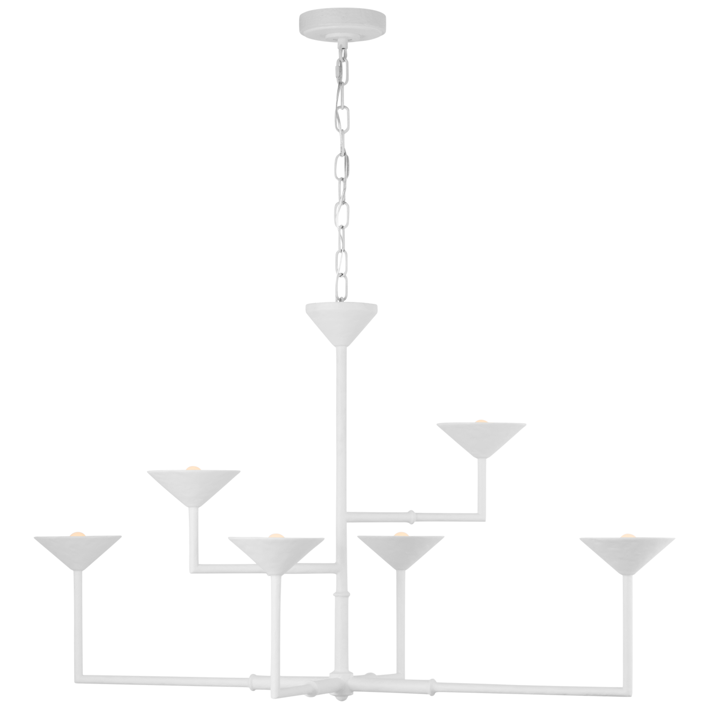 Eleanor 53" Asymmetric Chandelier | Plaster White