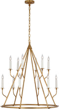 Lorio Large Chandelier | Gilded Iron