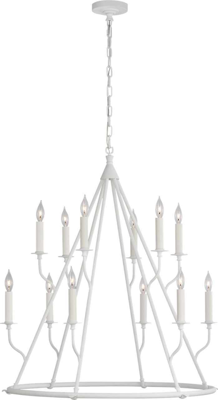 Lorio Large Chandelier | Plaster White