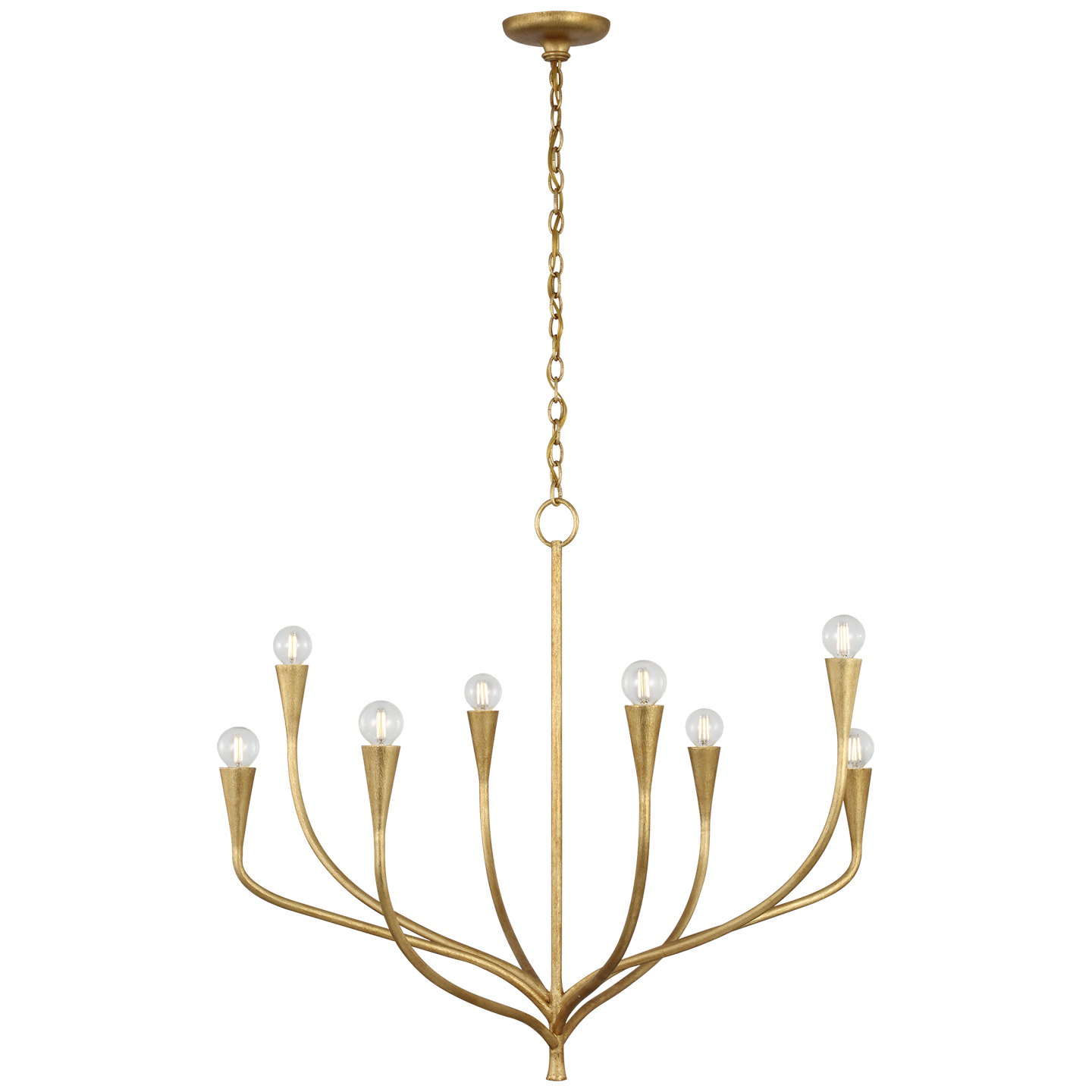 Marini 33" Chandelier | Antique Gold Leaf