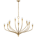 Marini 43" Chandelier | Antique Gold Leaf