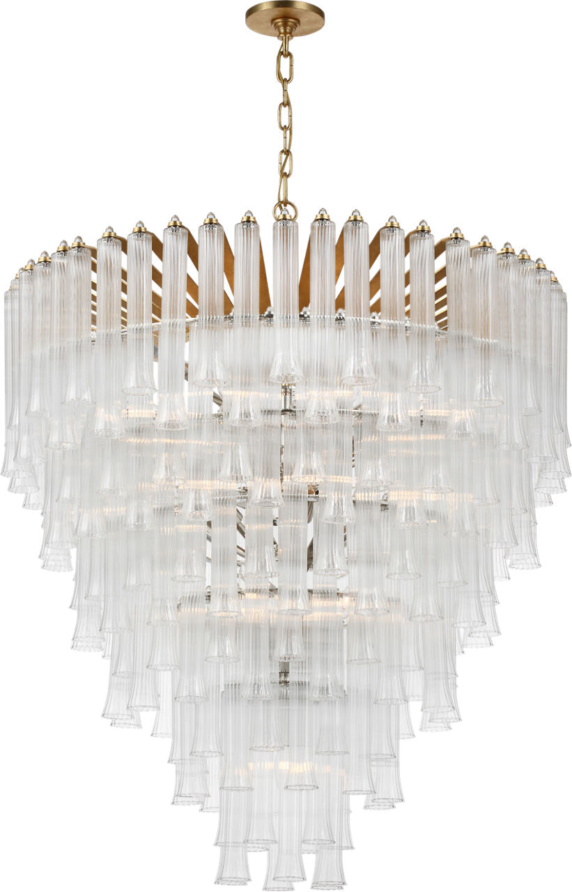 Lorelei X-Large Waterfall Chandelier | Gild | Clear Glass