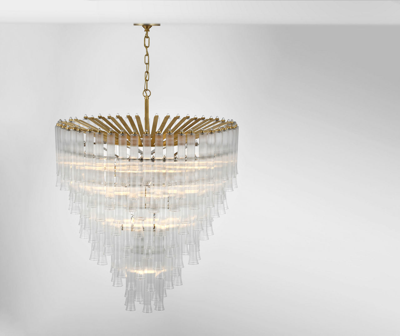 Lorelei X-Large Waterfall Chandelier | Gild | Clear Glass