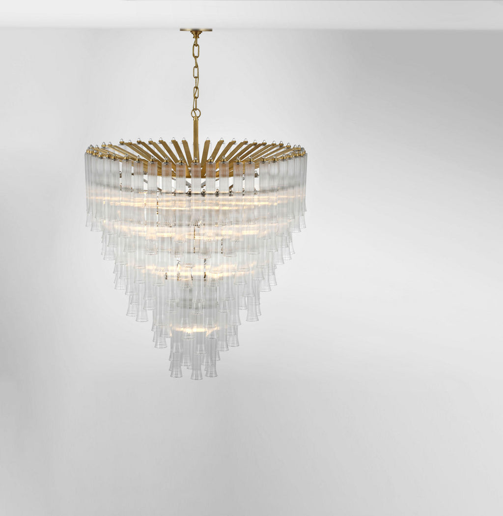 Lorelei X-Large Waterfall Chandelier | Gild | Clear Glass