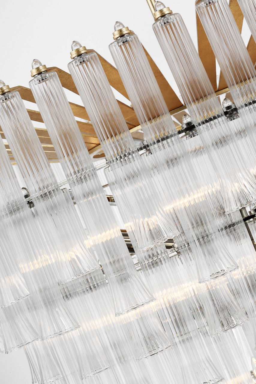 Lorelei X-Large Waterfall Chandelier | Gild | Clear Glass